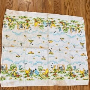 Vtg Toddle Time SESAME STREET Receiving Blanket BIG BIRD Cookie Monster *READ*